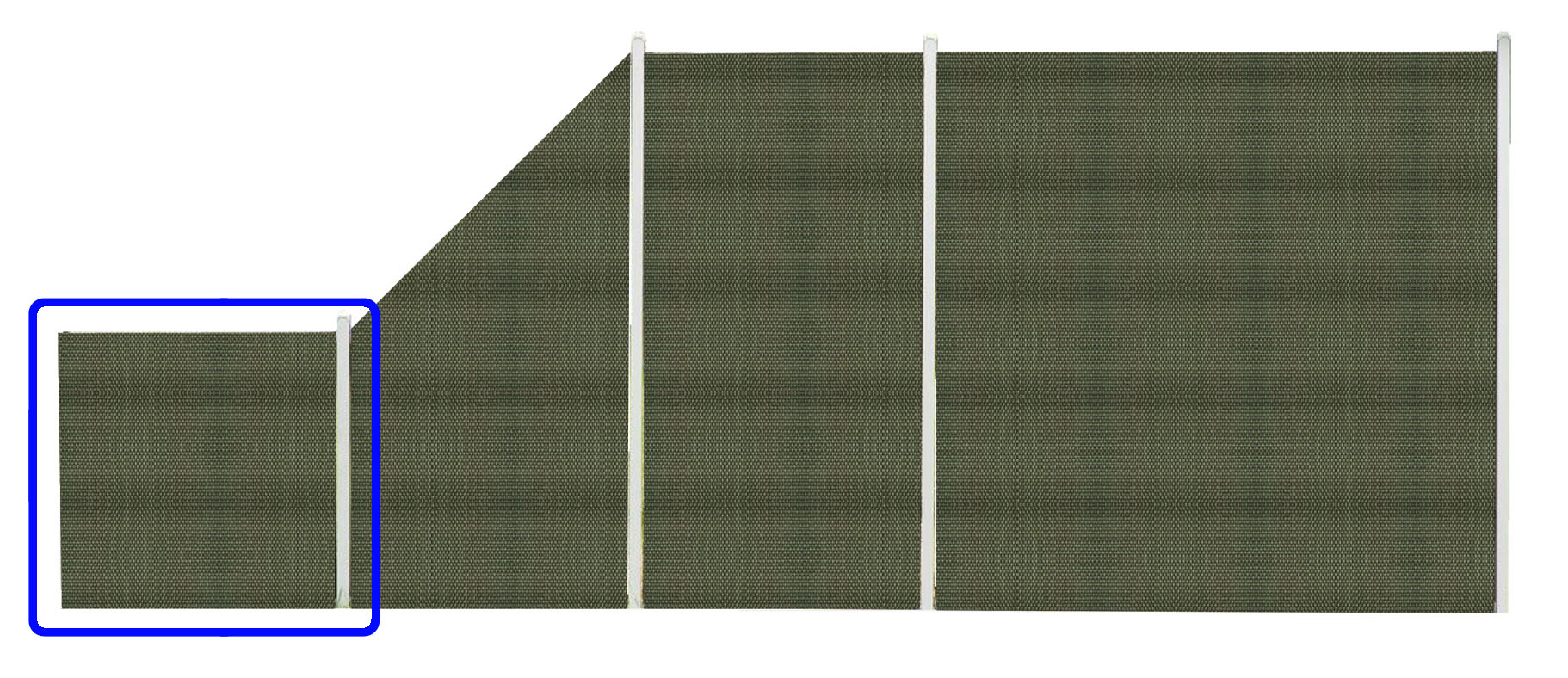 Płot Panelowy Dwustronny 180x180cm Technorattan – kolor brąz jasny + ciemny